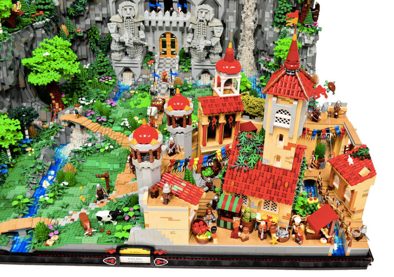 Illustration for article titled This 80,000-brick Lego kingdom from 'The Hobbit' will blow your mind